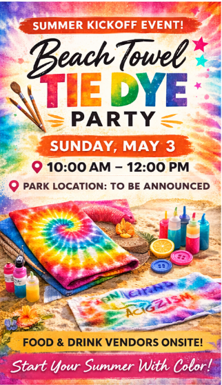 BEACH TOWEL TIE DYE | CREATIVE IN THE PARK | SUMMER