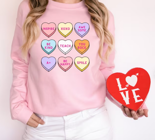 Teacher Conversation Hearts | T-shirt